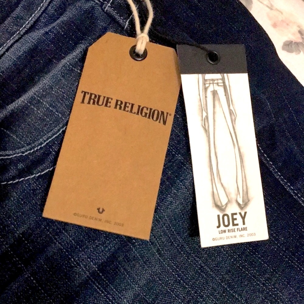 ASO✨NWT Y2K RareUSA🇺🇸 True Religion Joey Flare Beatnik Dark Blue LowR Wm Jean 29 - Picture 12 of 12